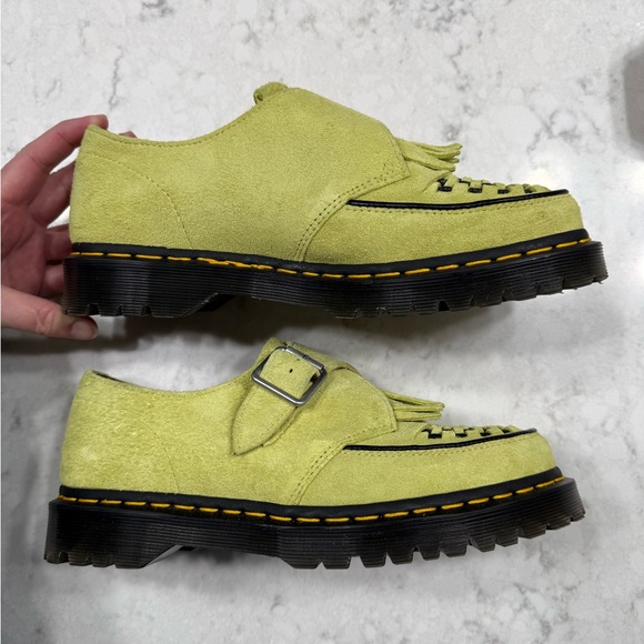 Dr. Martens Ramsey Kiltie Lime Green Loafers - Picture 3 of 10